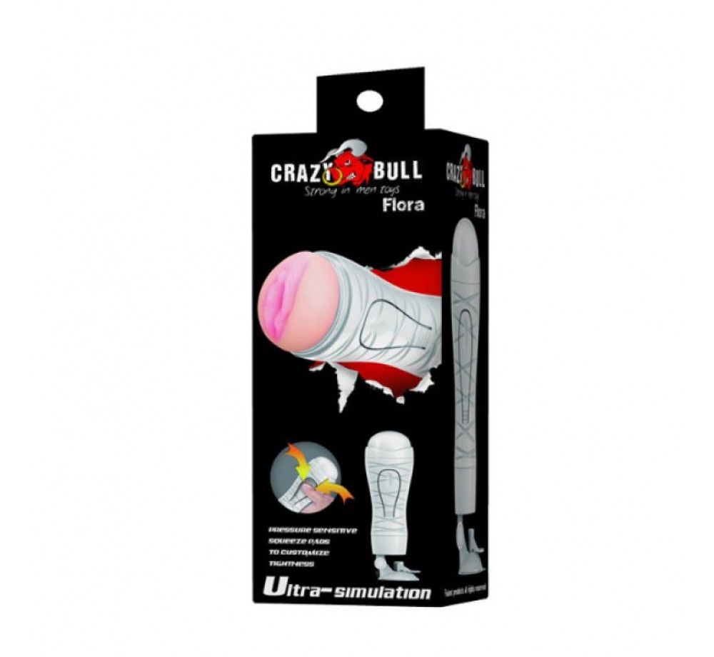 Мастурбатор вагина с присоской Crazy Bull Flora Мастурбатор вагина с присоской Crazy Bull Flora