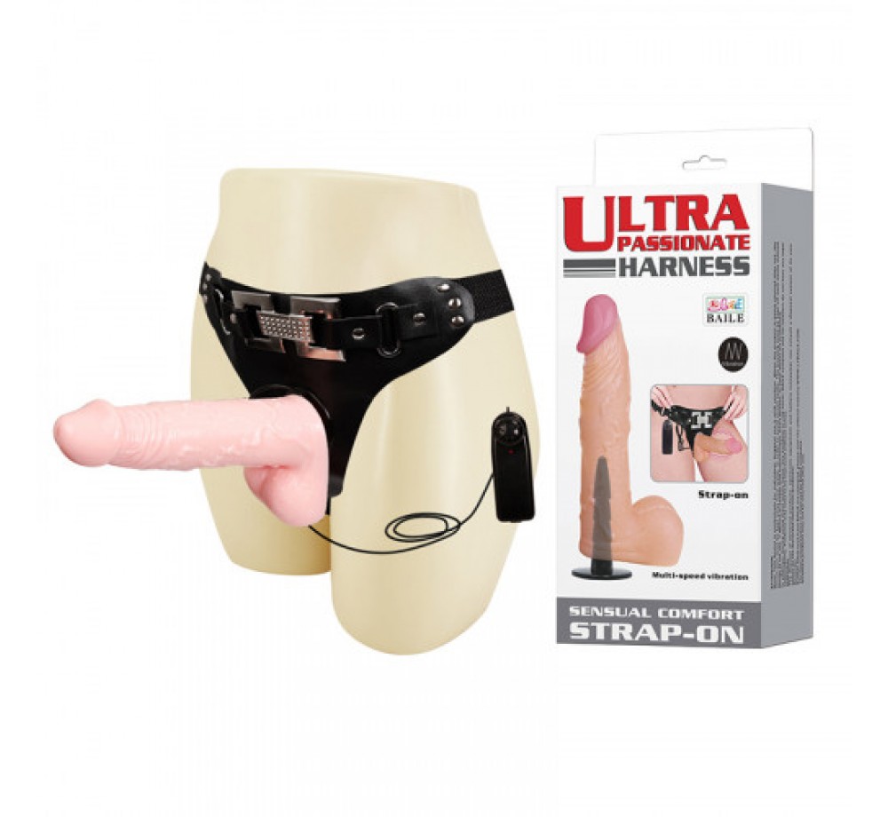 Страпон на ремне с выносным пультом управления. BW-022036