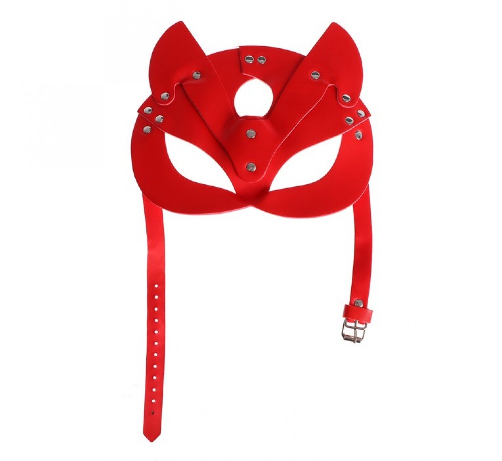 Карнавальный маска Кошка, цвет красный 