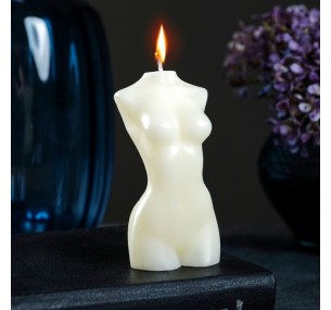 Фигурная свеча "Женское тело №1" молочная, 9см Фигурная свеча "Женское тело №1" молочная, 9см