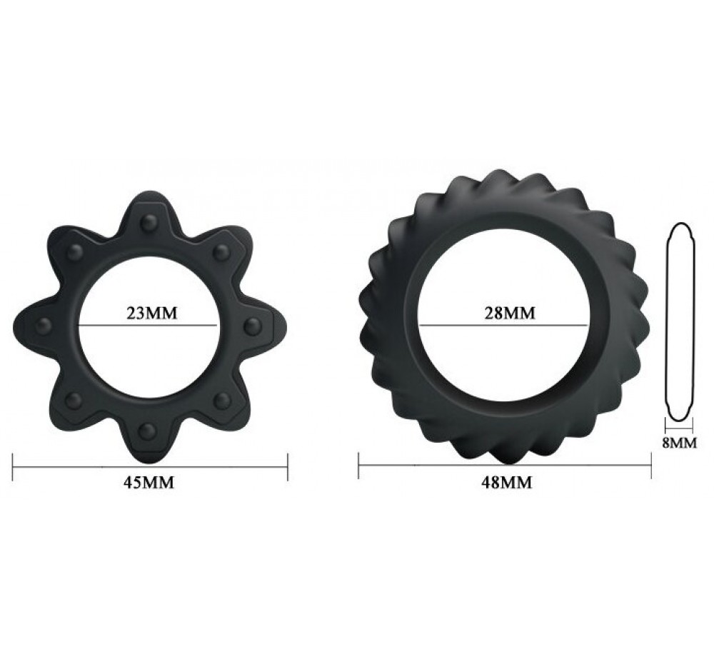 Baile Ring Flowering набор из 2 эрекционных колец Baile Ring Flowering набор из 2 эрекционных колец