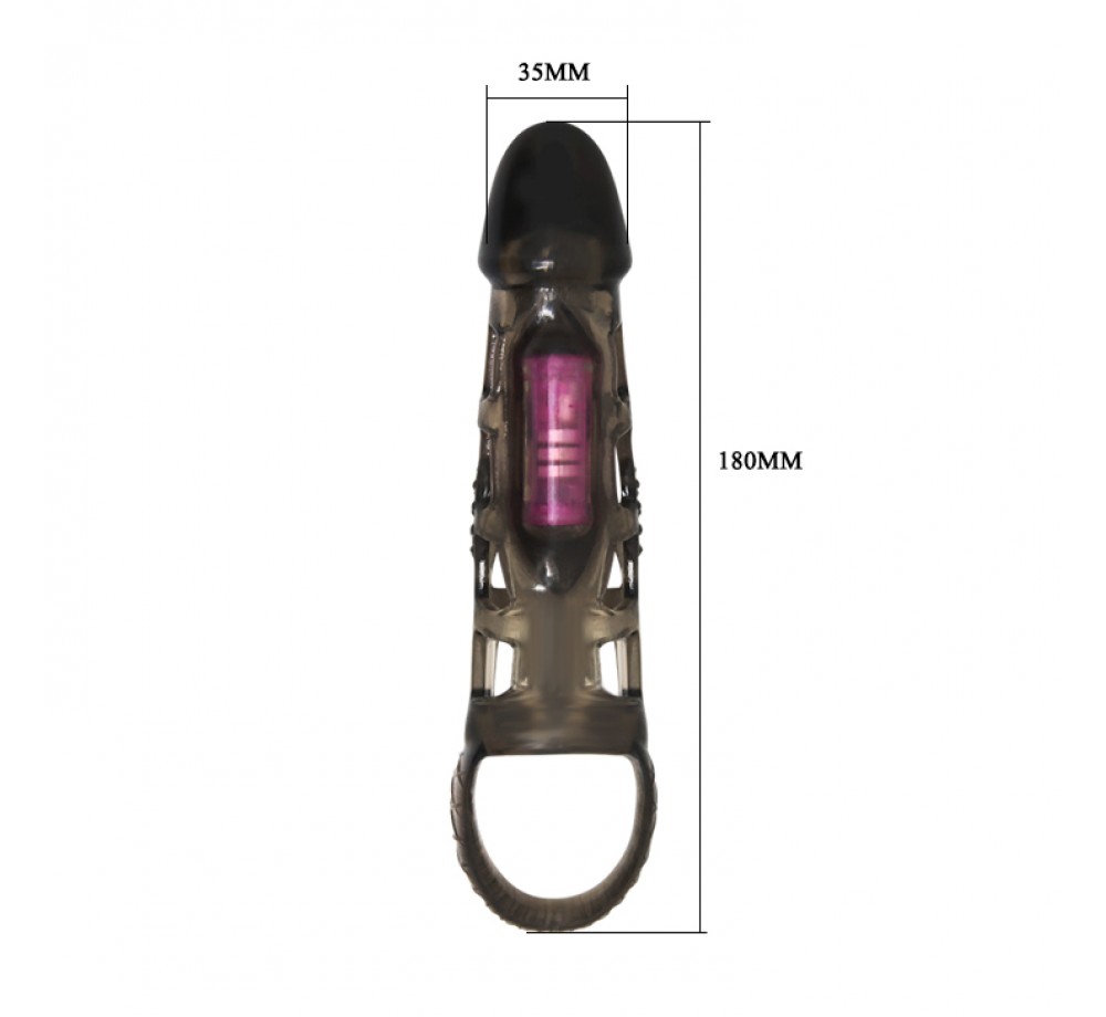 Насадка Men Extension c вибрацией и подхватом (BI-026209-1) Насадка Men Extension c вибрацией и подхватом (BI-026209-1)