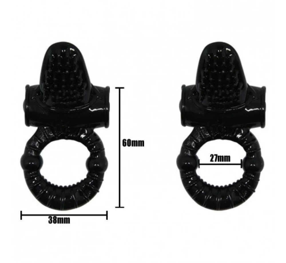 Эрекционное черное кольцо Baile с вибрацией BI-014081-1 Эрекционное черное кольцо Baile с вибрацией BI-014081-1