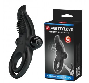 Эрекционное виброкольцо с двойным подхватом PrettyLove Vibrant Penis Ring Эрекционное виброкольцо с двойным подхватом PrettyLove Vibrant Penis Ring