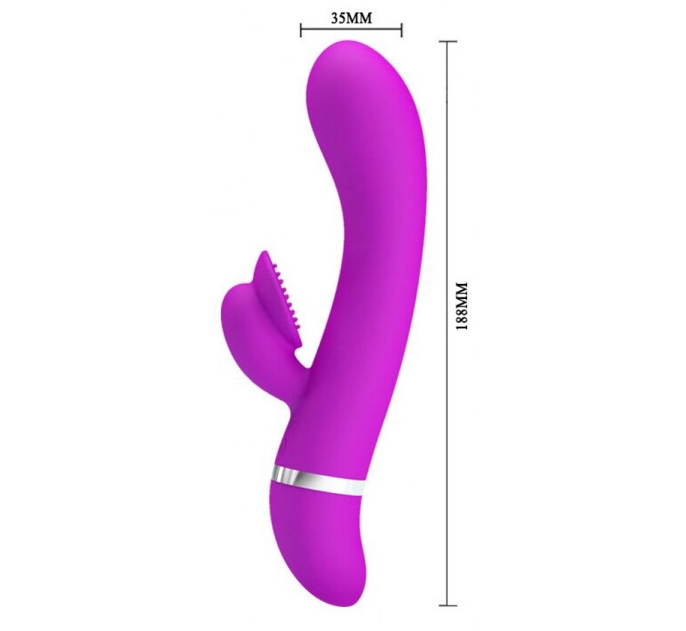 Вибратор силиконовый Pretty Love Bert с клиторальным отростком 18.8 см, BI-014346 Вибратор силиконовый Pretty Love Bert с клиторальным отростком 18.8 см, BI-014346