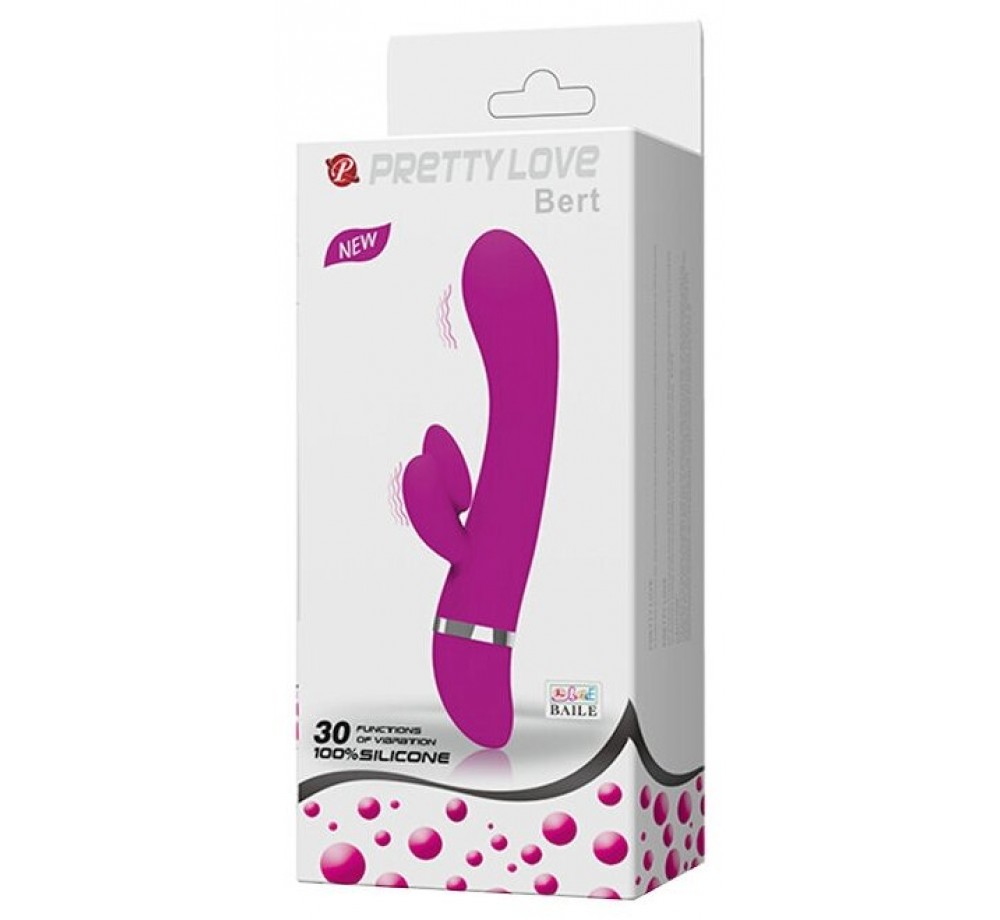 Вибратор силиконовый Pretty Love Bert с клиторальным отростком 18.8 см, BI-014346 Вибратор силиконовый Pretty Love Bert с клиторальным отростком 18.8 см, BI-014346