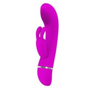  Вибратор Christ с волновым эффектом и раздвоенным стимулятором клитора - 18,9 см. (BI-014320)