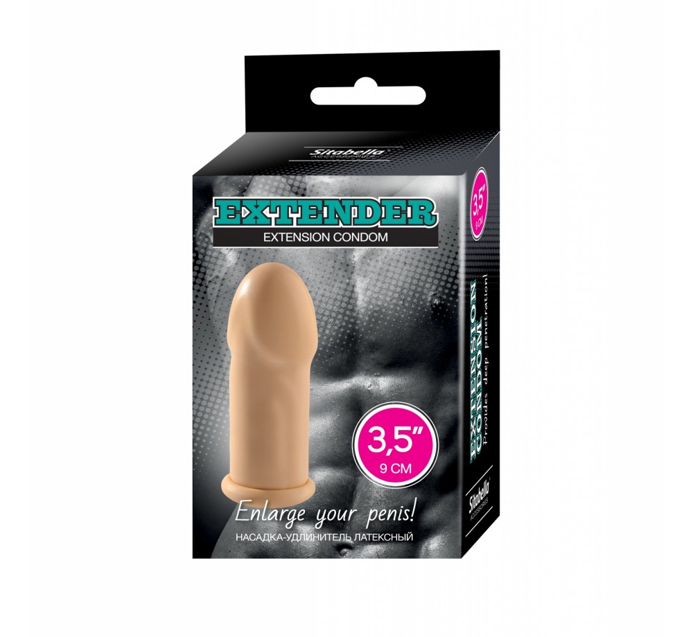 НАСАДКА-УДЛИНИТЕЛЬ ЛАТЕКСНЫЙ "СИТАБЕЛЛА" L 3,5" (9 см) телесная НАСАДКА-УДЛИНИТЕЛЬ ЛАТЕКСНЫЙ "СИТАБЕЛЛА" L 3,5" (9 см) телесная