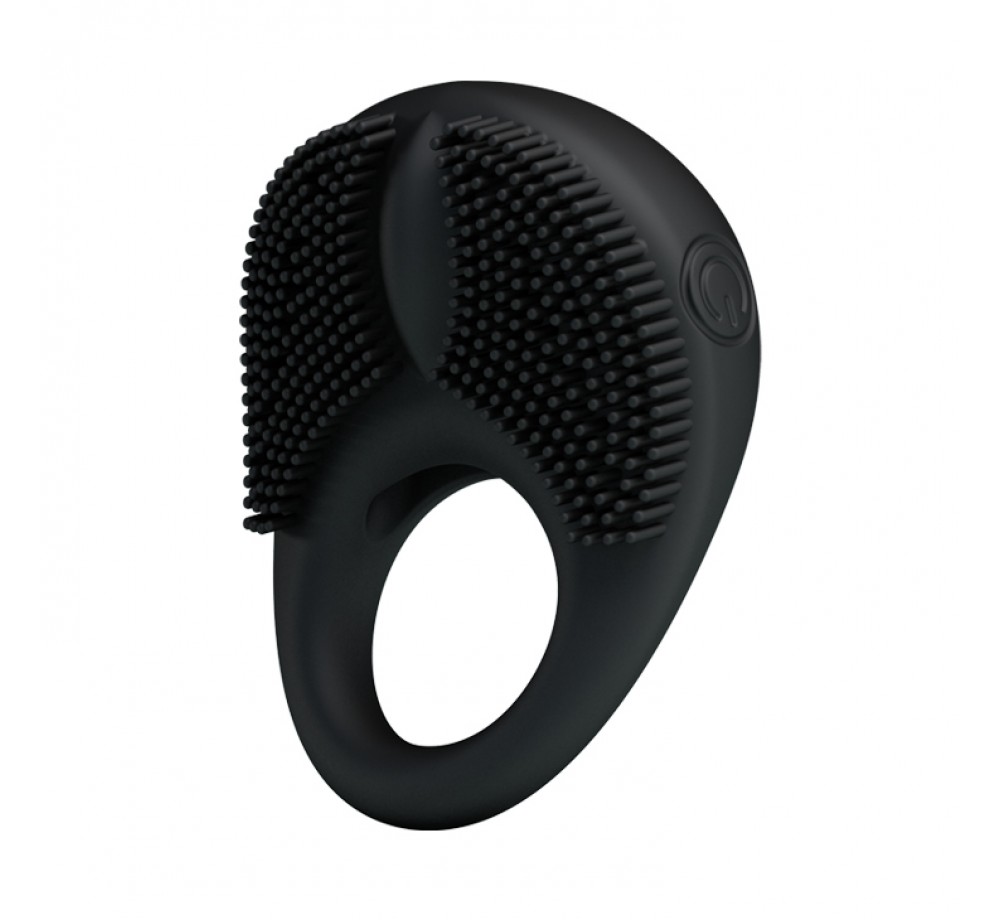 Вибрирующее эрекционное кольцо с щетинками Вибрирующее эрекционное кольцо с щетинками