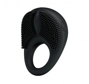 Вибрирующее эрекционное кольцо с щетинками Вибрирующее эрекционное кольцо с щетинками