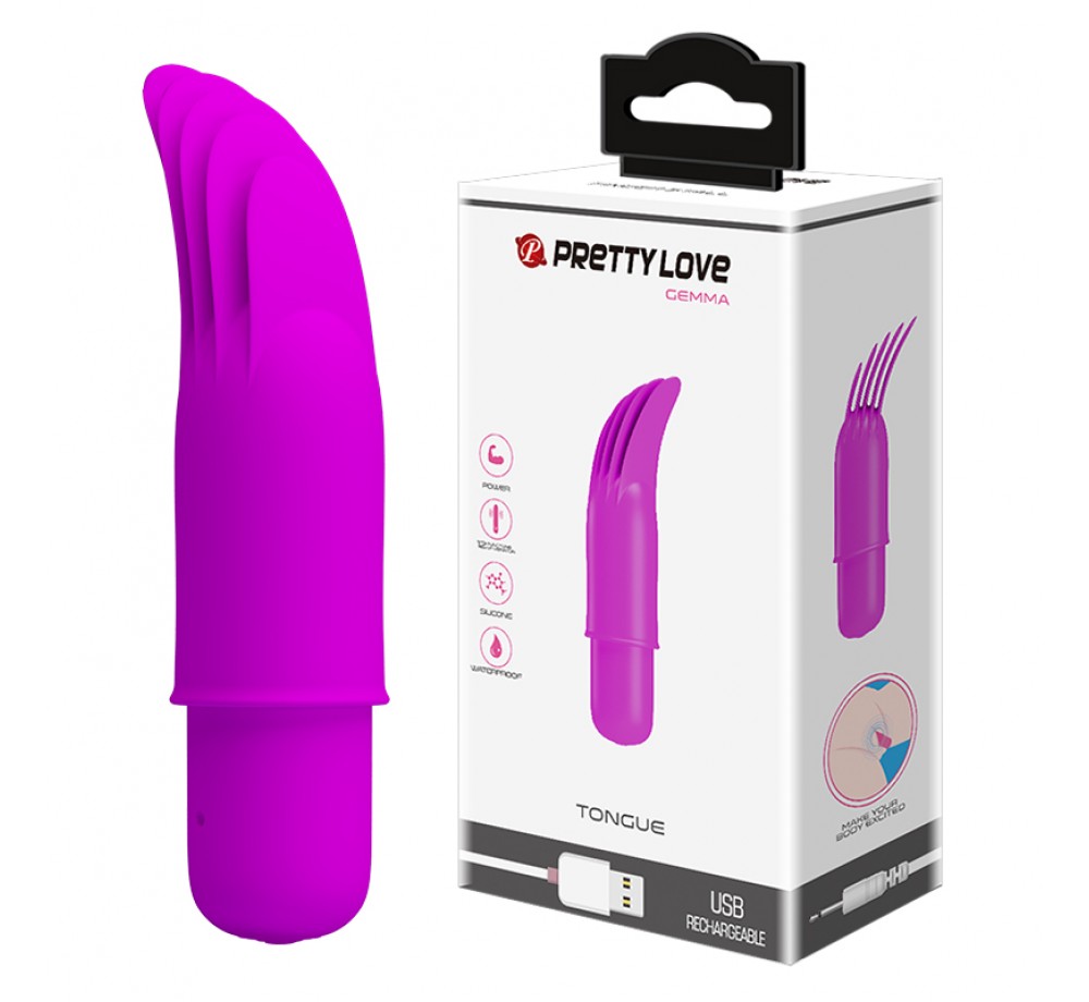 Вибратор силиконовый с язычками Gemma 8.8 см BI-014598, фиолетовый Вибратор силиконовый с язычками Gemma 8.8 см BI-014598, фиолетовый