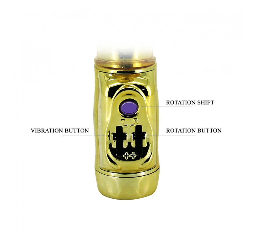 Вибромассажер - ротатор с клиторальным стимулятором GOLD LOVER, BW-037203J Вибромассажер - ротатор с клиторальным стимулятором GOLD LOVER, BW-037203J