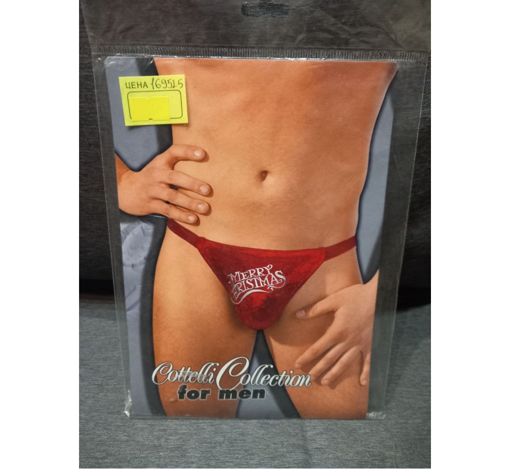 Стринги мужские "Merry Christmas",цвет красный с белой вышивкой,размер S-L. Стринги мужские "Merry Christmas",цвет красный с белой вышивкой,размер S-L.