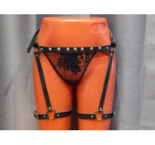 Гартер на бедра, натуральная кожа,цвет черный, размер OS Гартер на бедра, натуральная кожа,цвет черный, размер OS