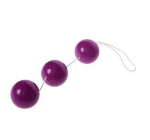 Вагинальные шарики на сцепке Sexual Balls,цвет фиолетовый, BI-014049-3