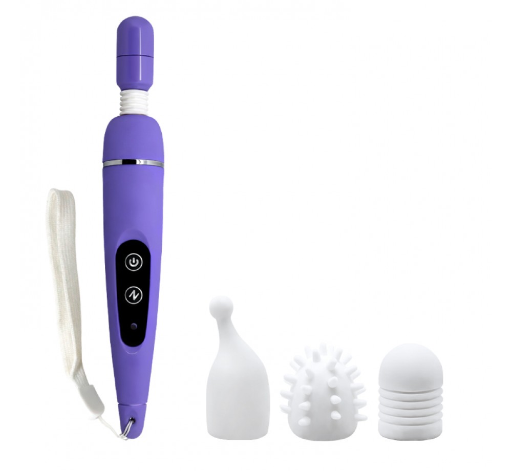 Вибратор Magic Wand с насадками, bw-055003 Вибратор Magic Wand с насадками, bw-055003
