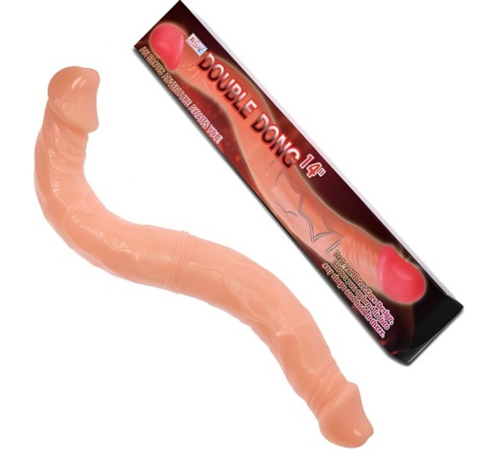 Двухголовый фаллоимитатор с хребтом 37 см Двухголовый фаллоимитатор с хребтом 37 см