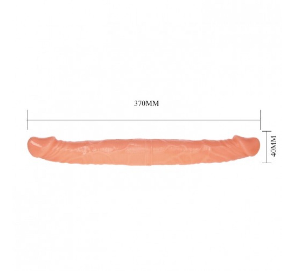 Двухголовый фаллоимитатор с хребтом 37 см Двухголовый фаллоимитатор с хребтом 37 см