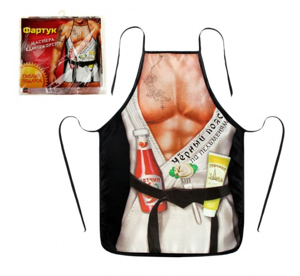 ФАРТУК "ЧЕРНЫЙ ПОЯС ПО ПЕЛЬМЕНЯМ",размер 50 см х 70 см., АРТ. 838324 ФАРТУК "ЧЕРНЫЙ ПОЯС ПО ПЕЛЬМЕНЯМ",размер 50 см х 70 см., АРТ. 838324