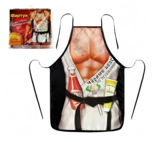 ФАРТУК "ЧЕРНЫЙ ПОЯС ПО ПЕЛЬМЕНЯМ",размер 50 см х 70 см., АРТ. 838324 