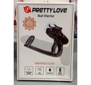 Эрекционное двойное кольцо с вибропулей Bull Warrior