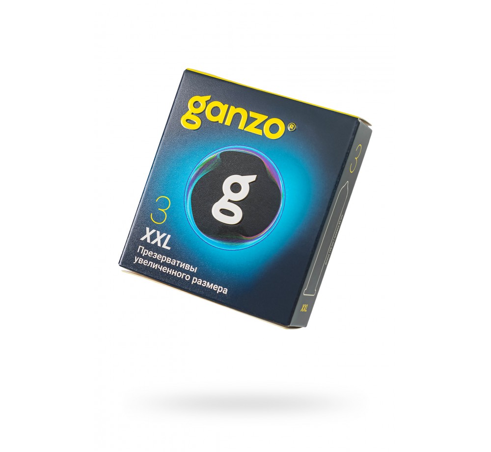 Презервативы GANZO XXL увеличенные, латекс, 19 см, 5,5 см, 3 шт.