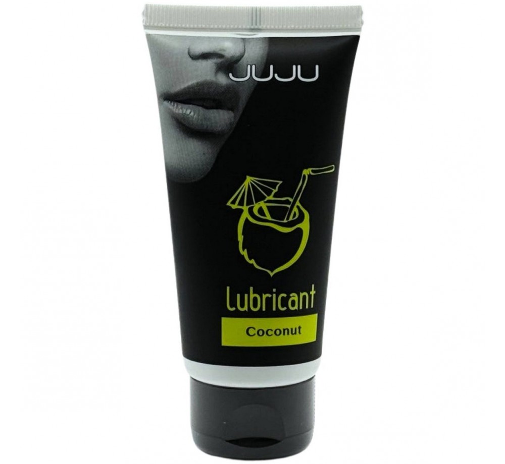 Съедобный лубрикант JUJU со вкусом кокоса и сливок, объем 50 мл Съедобный лубрикант JUJU со вкусом кокоса и сливок, объем 50 мл