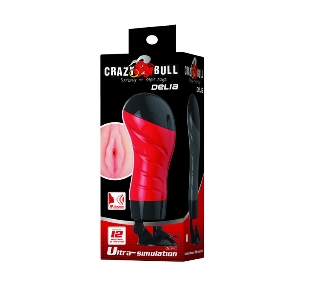 Мастурбатор вагина в тубе с присоской,с вибрацией и управлением голосом, Crazy Bull Мастурбатор вагина в тубе с присоской,с вибрацией и управлением голосом, Crazy Bull