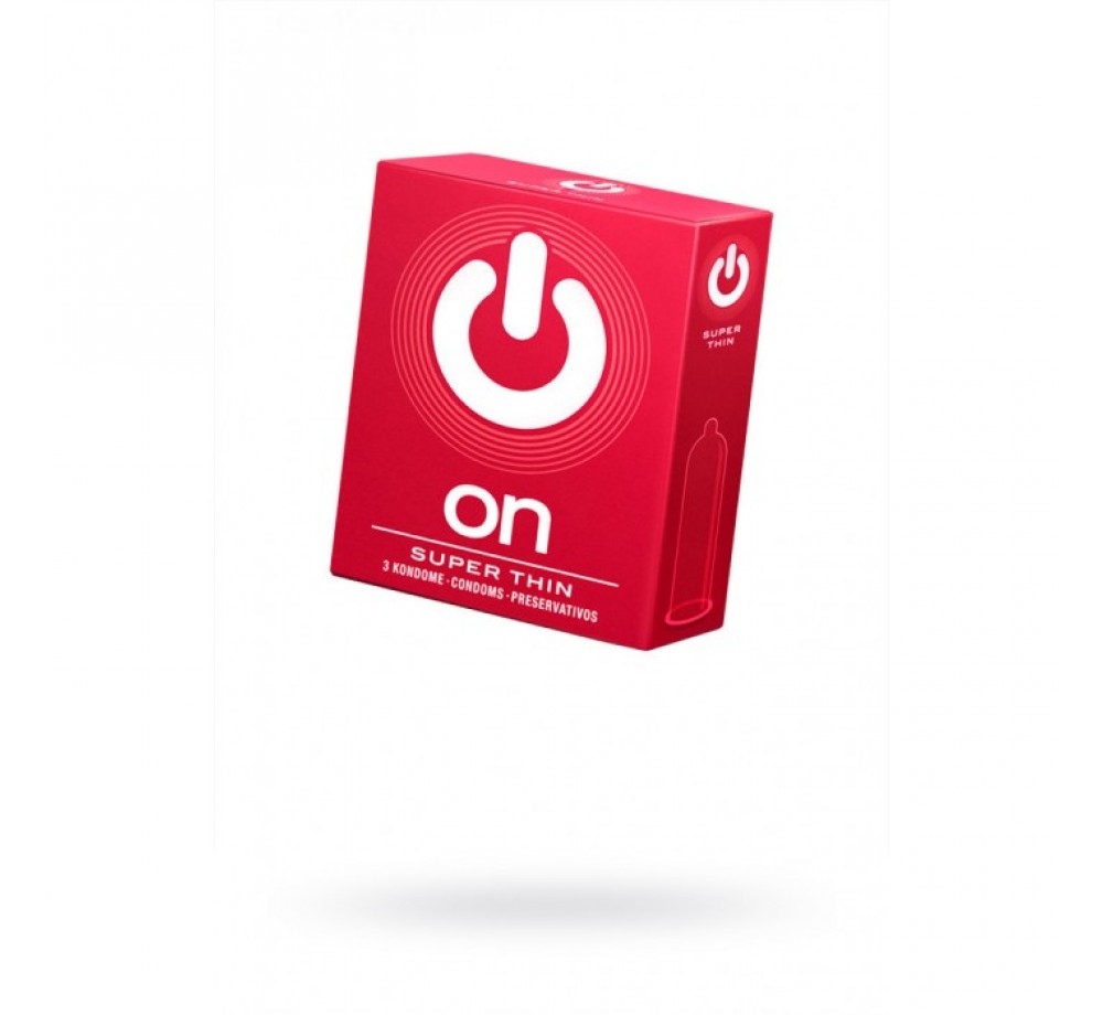 ПРЕЗЕРВАТИВЫ ON, SUPER THIN, УЛЬТРАТОНКИЕ, 18,5 СМ, 5,4 СМ, 1 ШТ.