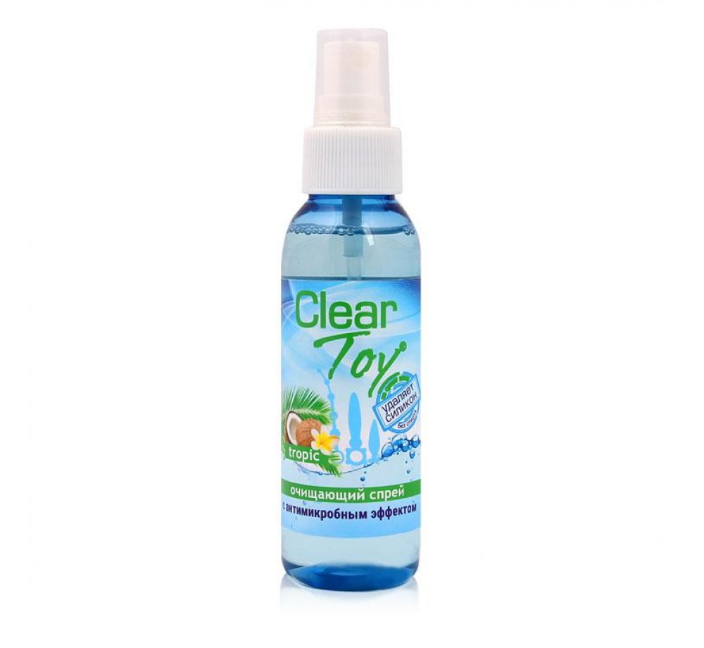Очищающий спрей ''CLEAR TOY TROPIC'' с антимикробным эффектом, 100 мл, АРТ 14011 Очищающий спрей ''CLEAR TOY TROPIC'' с антимикробным эффектом, 100 мл, АРТ 14011