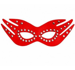 Маска на глаза красная с клепками Маска на глаза красная с клепками