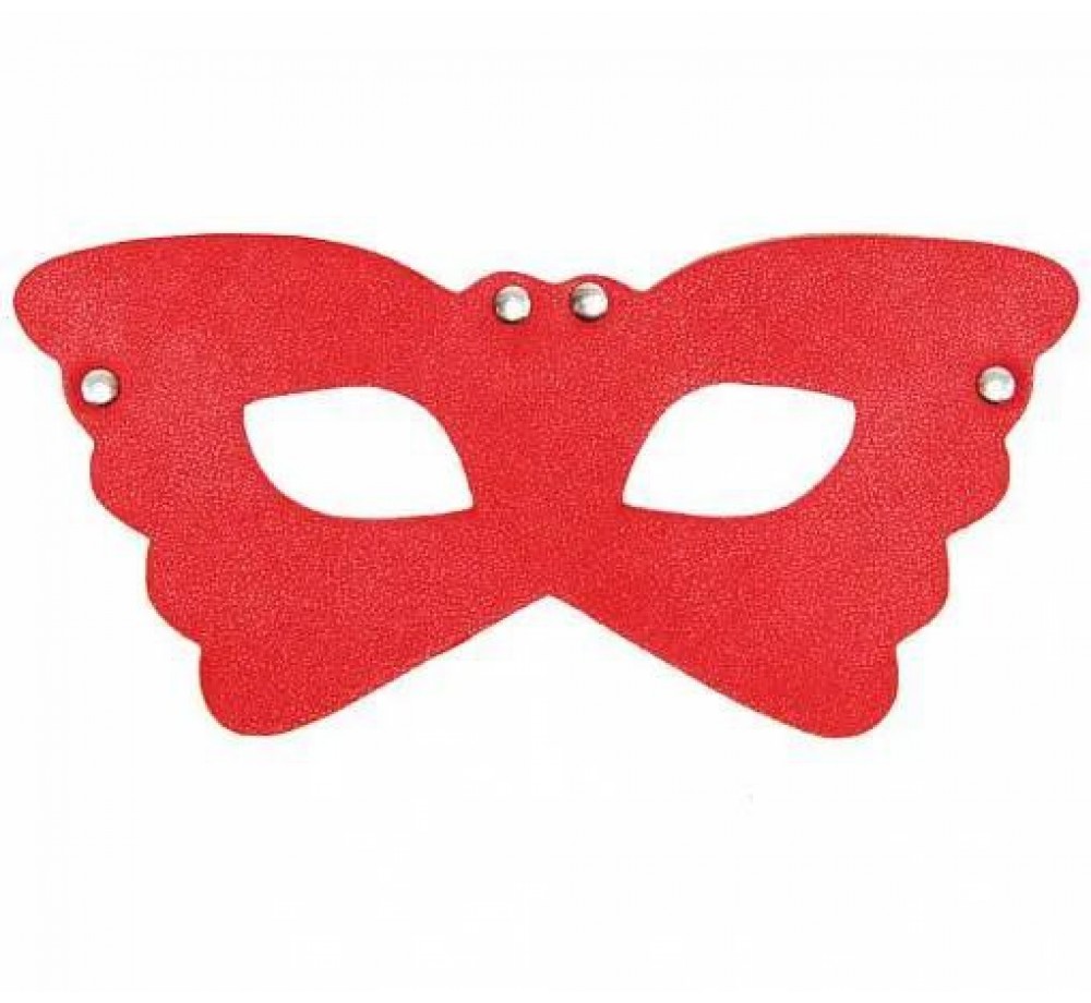 Маска на глаза красная в форме бабочки