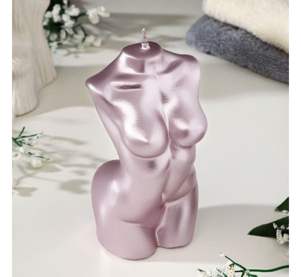 Свеча фигурная лакированная "Женский силуэт",размер 70 мм х 150 мм.