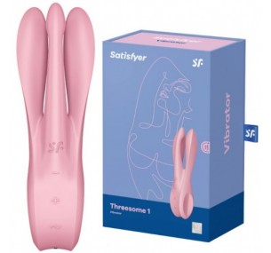 Вибростимулятор клитора и половых губ Satisfyer Threesome, розовый Вибростимулятор клитора и половых губ Satisfyer Threesome, розовый