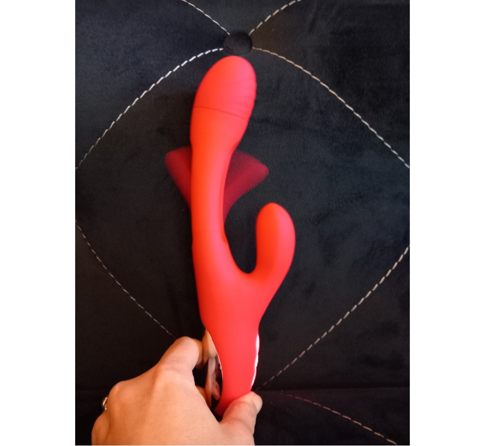 Вибратор кролик стимулятор для точки G и клитора FEELING,цвет красный Вибратор кролик стимулятор для точки G и клитора FEELING,цвет красный