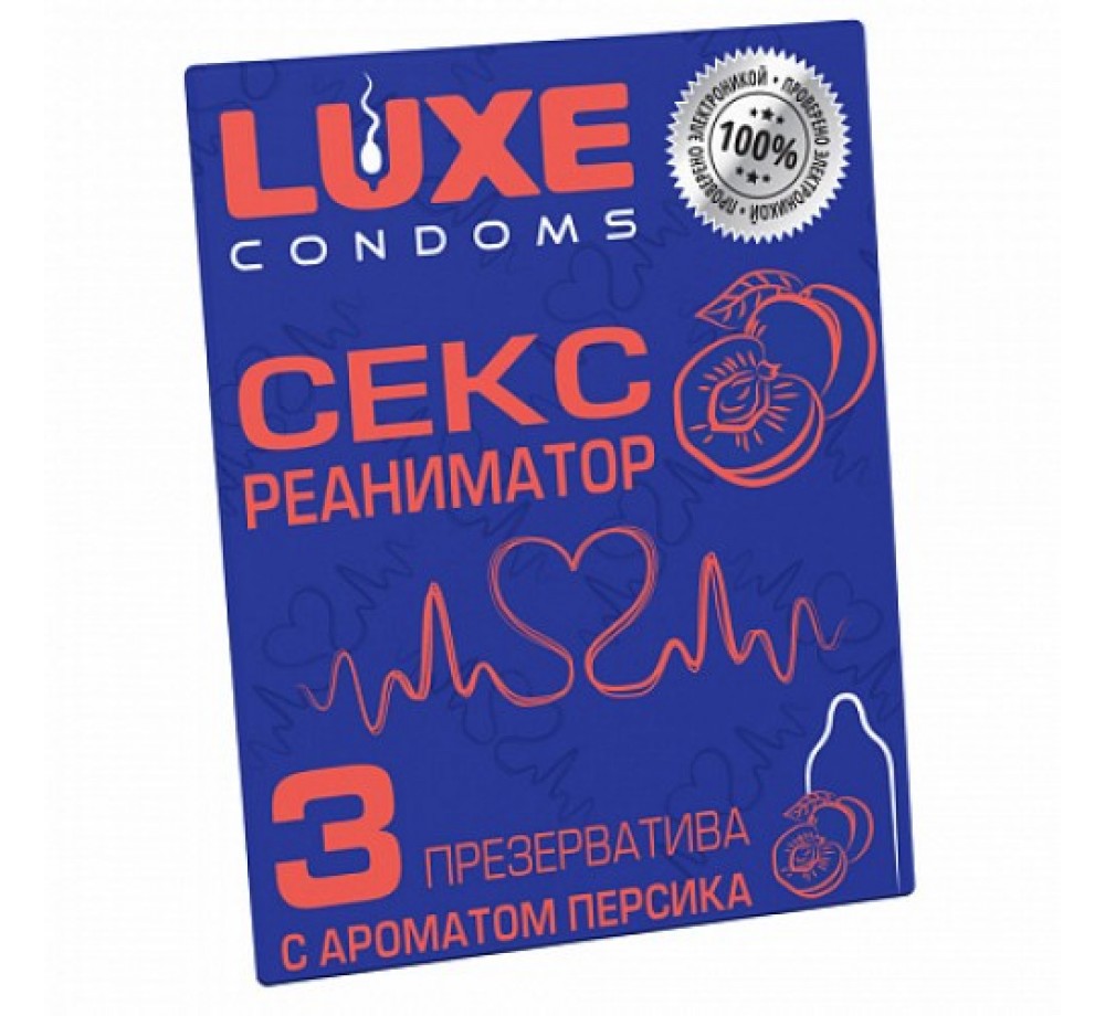 Презервативы Luxe Секс реаниматор с ароматом персика 3 шт.