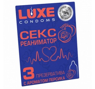 Презервативы Luxe Секс реаниматор с ароматом персика 3 шт. 