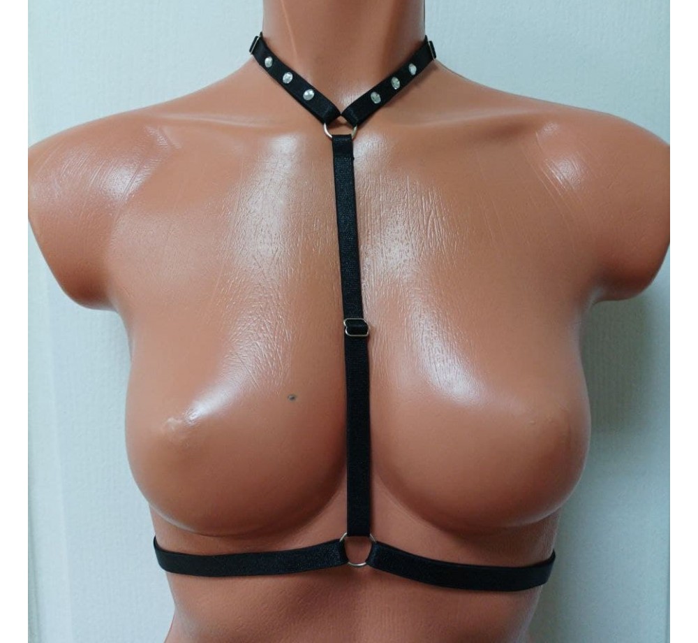 Портупея Кристина (Kristina) Black из эластичной ленты
