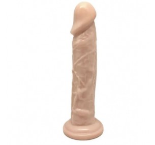 Фаллоимитатор реалистик на присоске Booom Inch Jelly Dildo | Wooomy длина 19,3 см, диаметр 4,3 см (телесный)