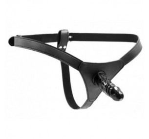 Страпон на трусиках-стрингах,цвет черный 