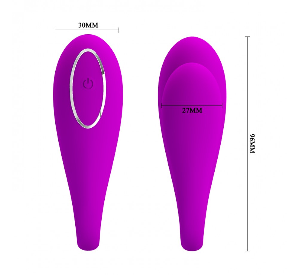 Вибратор для пар силикон Algernon BI-014582W, фиолетовый Вибратор для пар силикон Algernon BI-014582W, фиолетовый