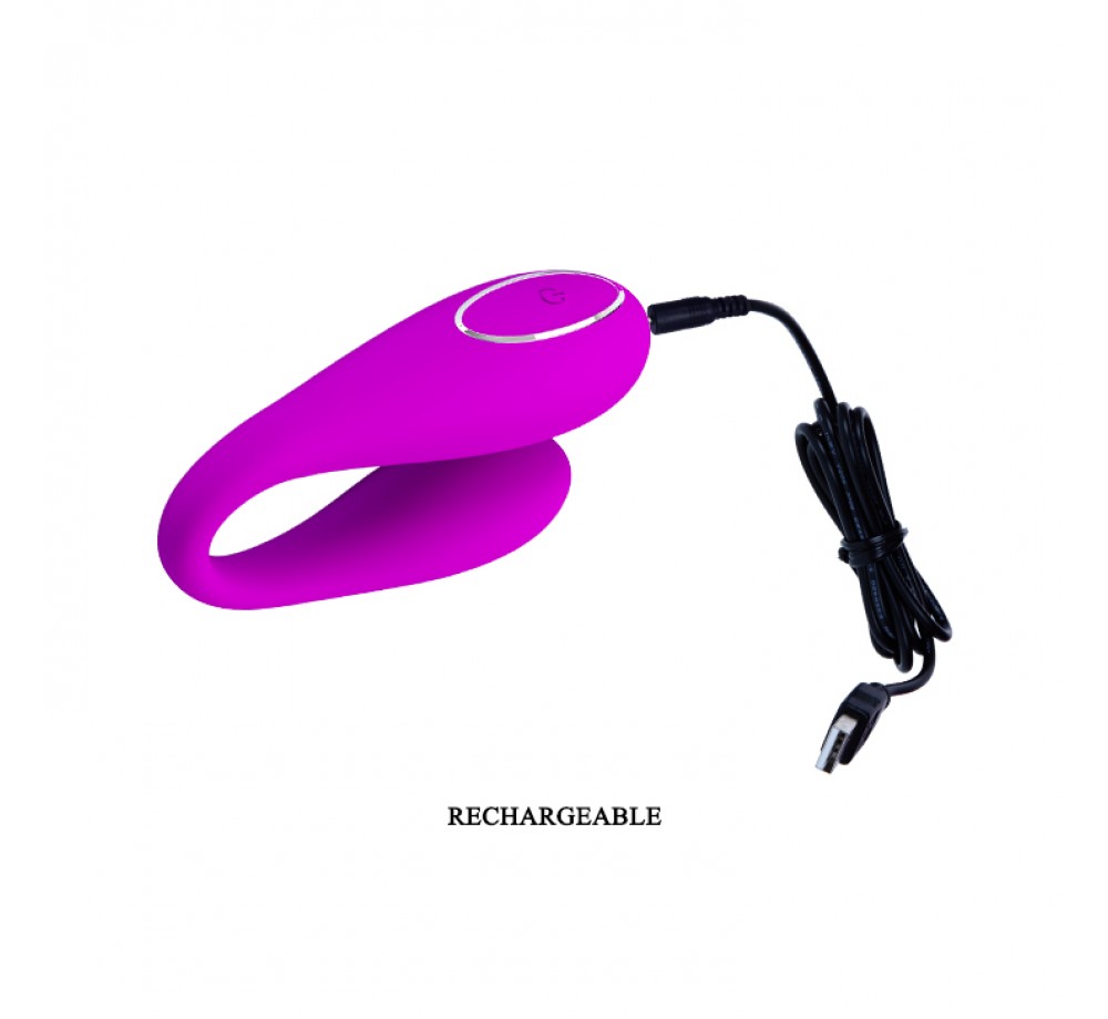 Вибратор для пар силикон Algernon BI-014582W, фиолетовый Вибратор для пар силикон Algernon BI-014582W, фиолетовый