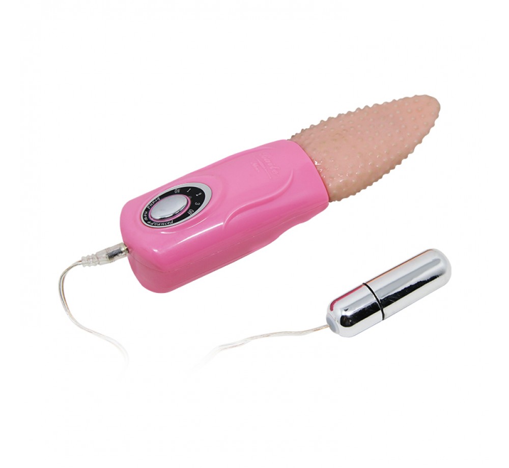 Вибромассажёр-язычок с вибропулей,3 виброрежима,цвет телесный Вибромассажёр-язычок с вибропулей,3 виброрежима,цвет телесный