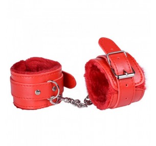 НАРУЧНИКИ С МЕХОМ,красные АРТ. 4545-2 НАРУЧНИКИ С МЕХОМ,красные АРТ. 4545-2