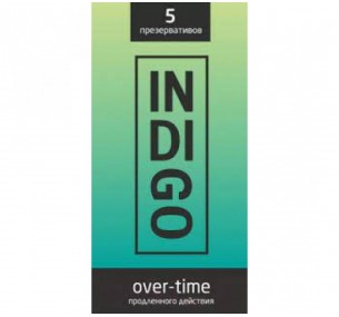 ПРЕЗЕРВАТИВЫ INDIGO OVER-TIME, 5 ШТ, ГЛАДКИЕ ПРОДЛЕВАЮЩИЕ 