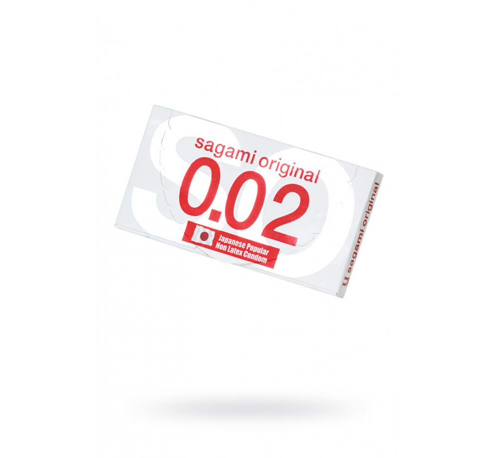 ПРЕЗЕРВАТИВЫ SAGAMI, ORIGINAL 0.02, ПОЛИУРЕТАН, УЛЬТРАТОНКИЕ, ГЛАДКИЕ, 19 СМ, 5,8 СМ, 2 ШТ.