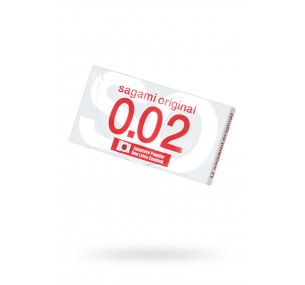 ПРЕЗЕРВАТИВЫ SAGAMI, ORIGINAL 0.02, ПОЛИУРЕТАН, УЛЬТРАТОНКИЕ, ГЛАДКИЕ, 19 СМ, 5,8 СМ, 2 ШТ.