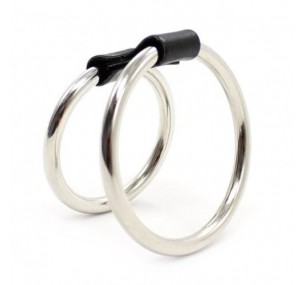 Комплект из двух стальных эрекционных колец на ремешке Комплект из двух стальных эрекционных колец на ремешке