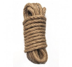 Бондажная верёвка 5 м из джута диаметр 9 мм 