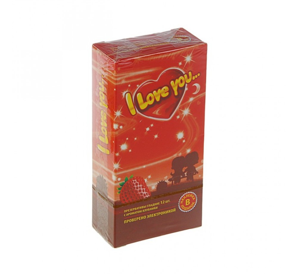 Презервативы I Love You с ароматом фруктов МИКС, 12 шт